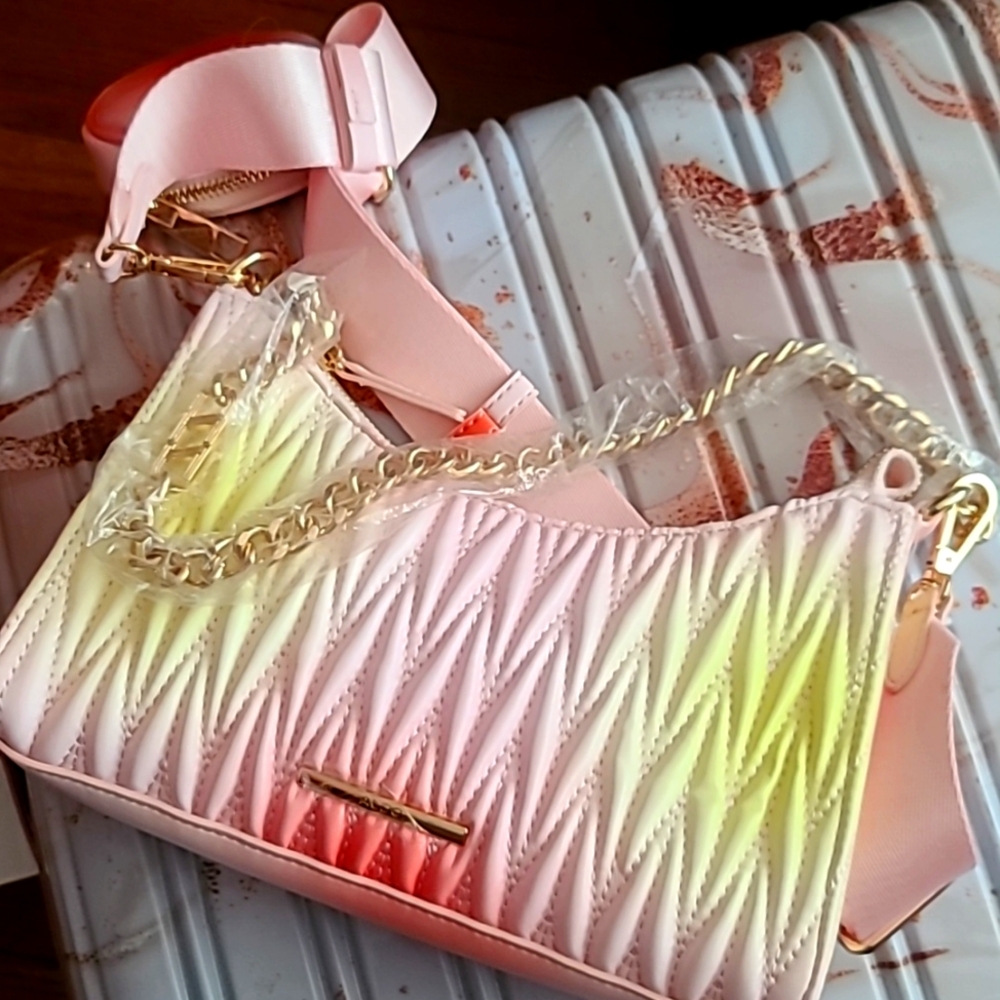 Aldo pink white and yellow ombre bag